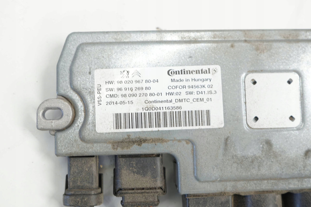PEUGEOT 308 II T9 14R MODULE DRIVER CAPACITOR START STOP 9802096780