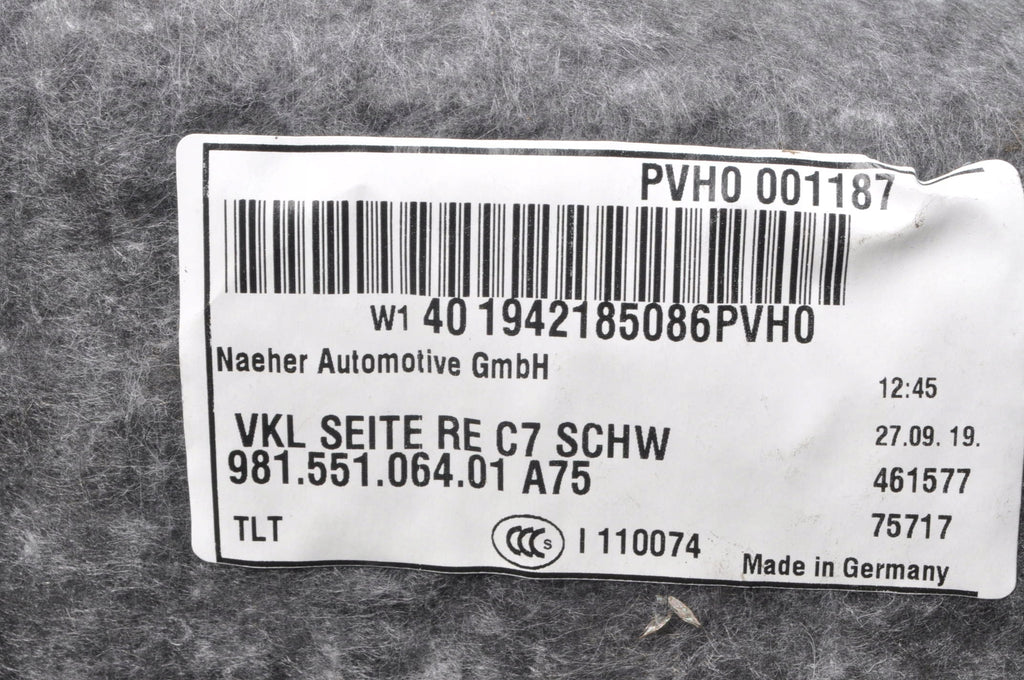 PORSCHE 718 CAYMAN 982 TRUNK CAP COVER 98155106401