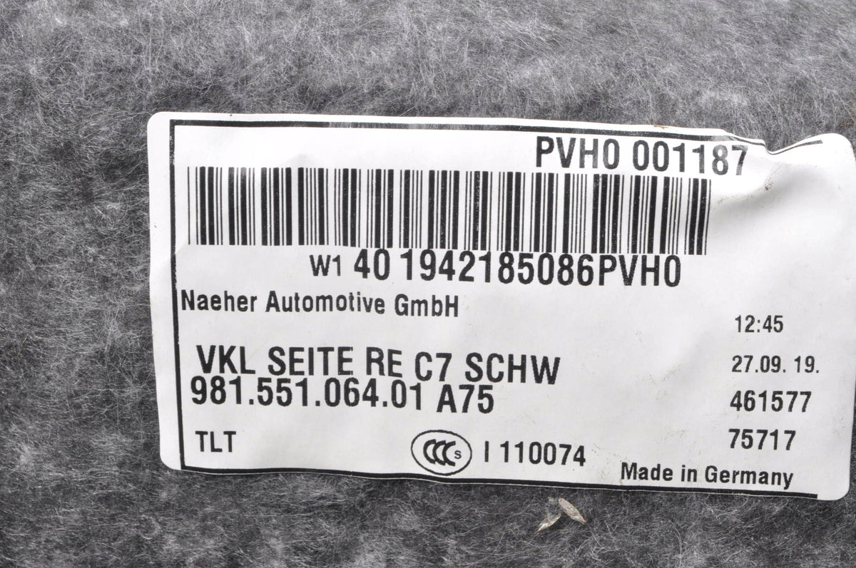 PORSCHE 718 CAYMAN 982 TRUNK CAP COVER 98155106401
