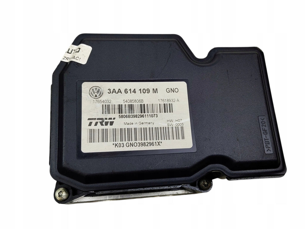 PUMP ABS CONTROLLER VOLKSWAGEN PASSAT B7 3AA614109M 17654032 54085806B