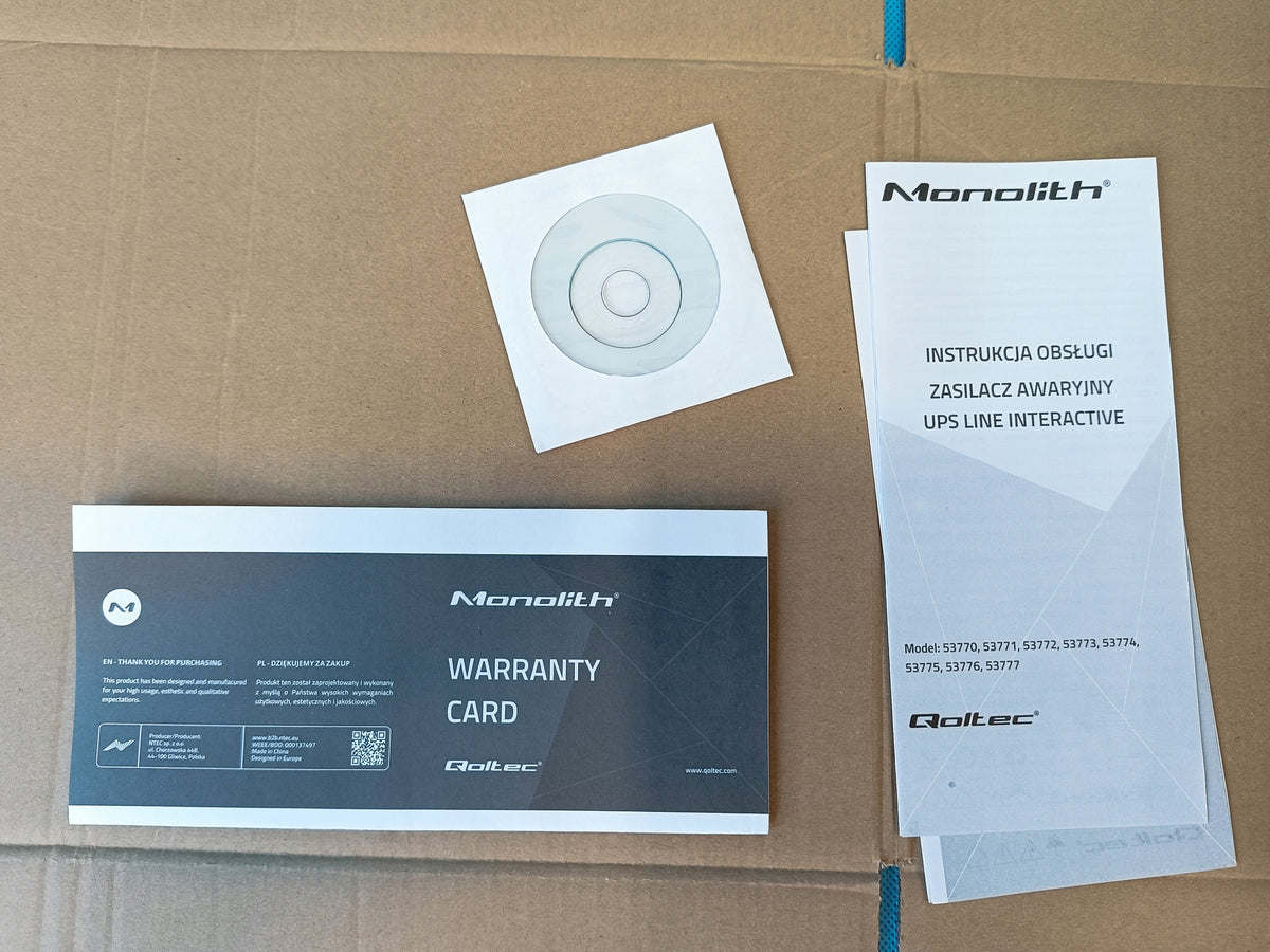Qoltec Emergency UPS 2000VA 1200W AS NEW