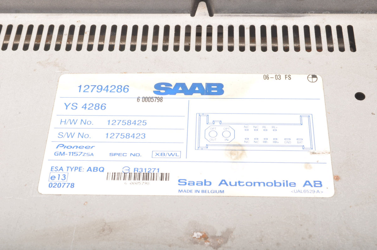 RADIO AMPLIFIER SAAB 9-3 II 12794286