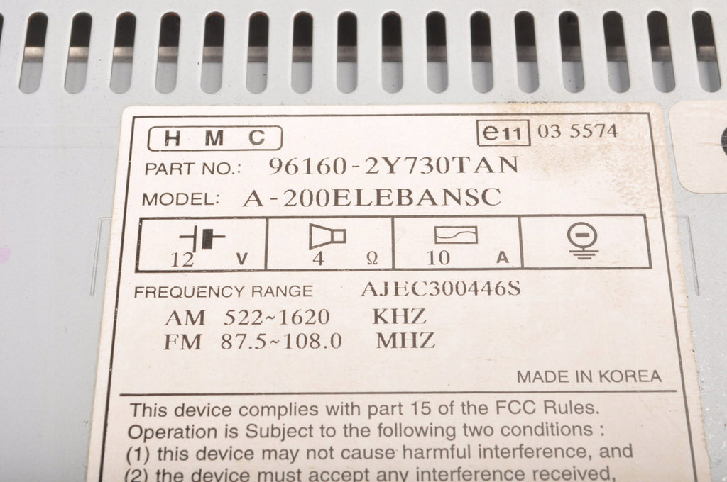 RADIO HYUNDAI IX35 96160-2Y730TAN