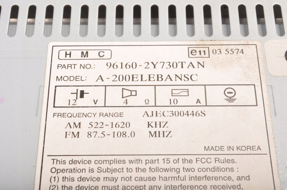 RADIO HYUNDAI IX35 96160-2Y730TAN