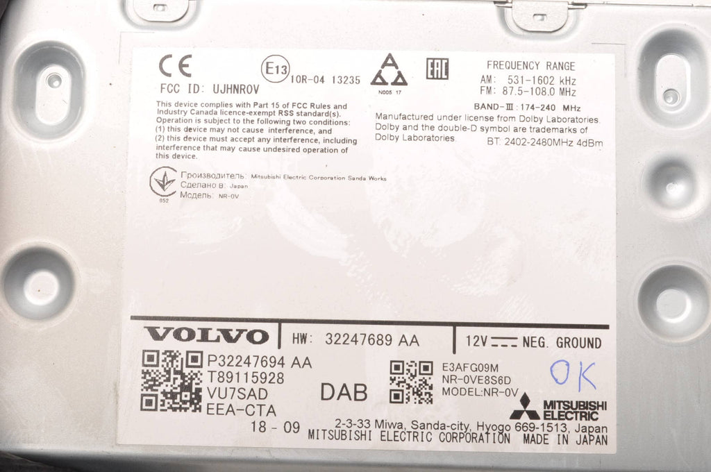 RADIO NAVIGATION VOLVO S60 III V60 II XC40 32247694