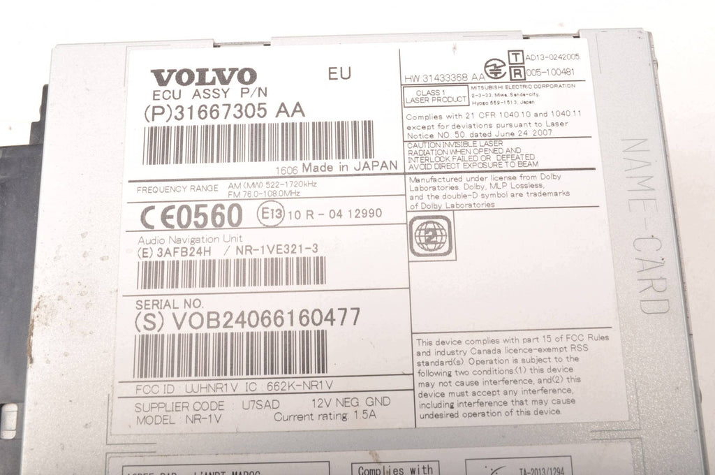 RADIO NAVIGATION VOLVO V40 II S60 II V60 XC60 31667305