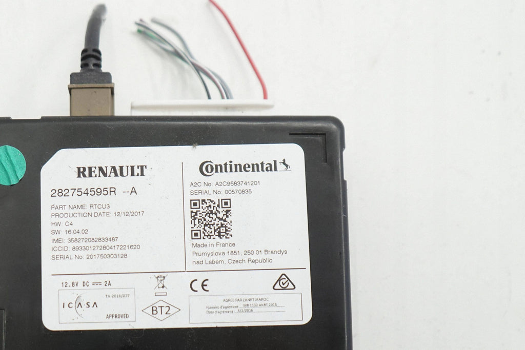 RENAULT MEGANE IV 18R NAVIGATION CONTROLLER MODULE 282754595R