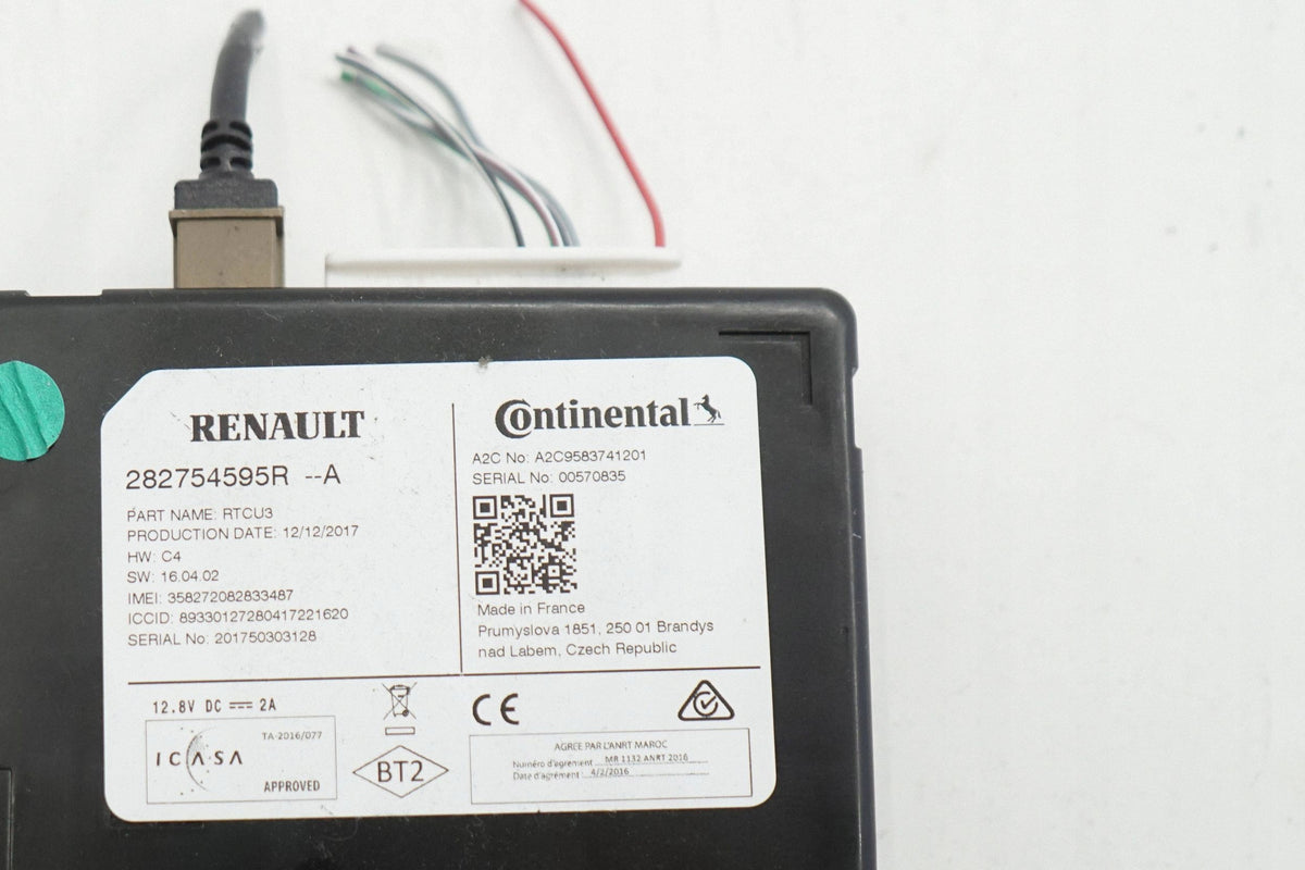 RENAULT MEGANE IV 18R NAVIGATION CONTROLLER MODULE 282754595R