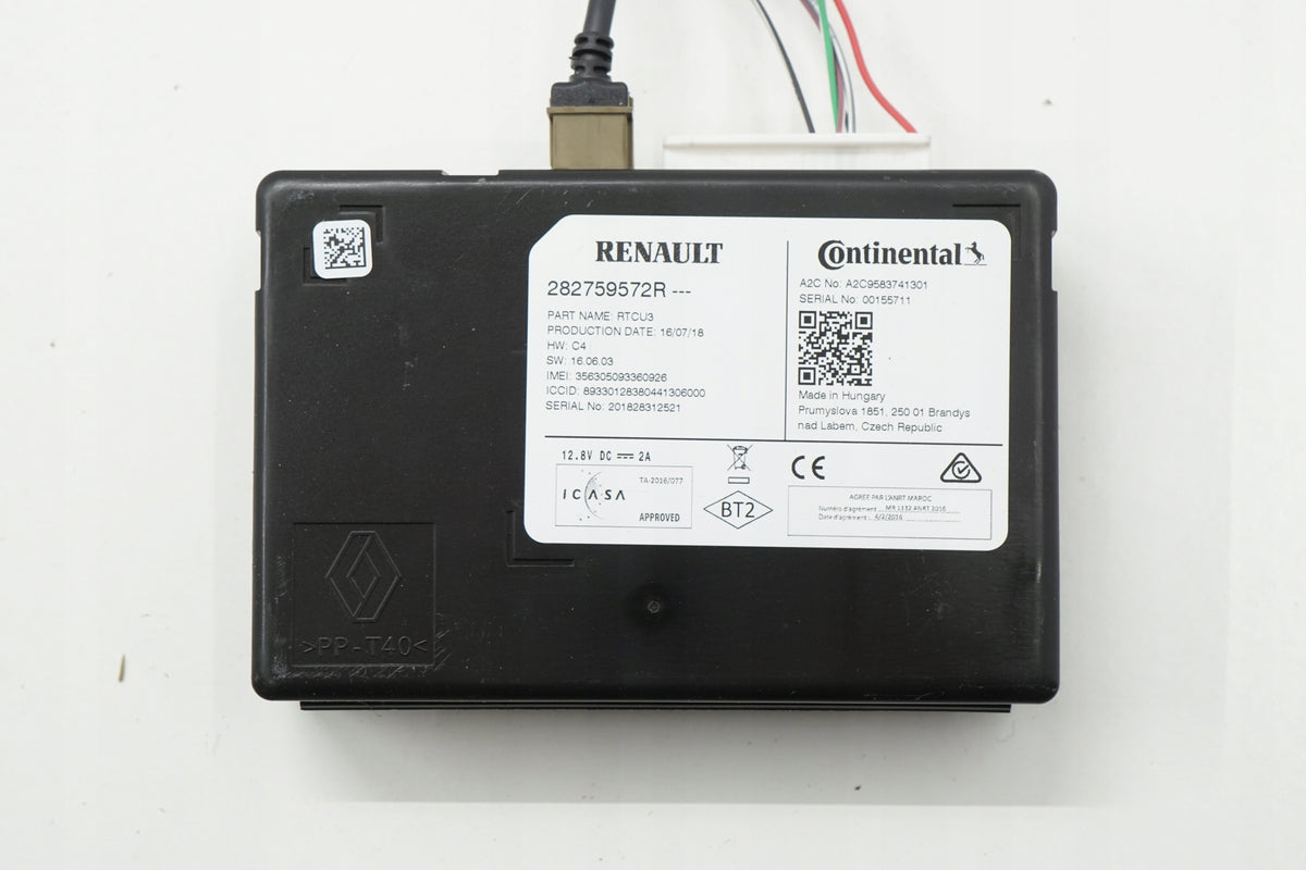 RENAULT MEGANE IV 18R NAVIGATION CONTROLLER MODULE 282759572R