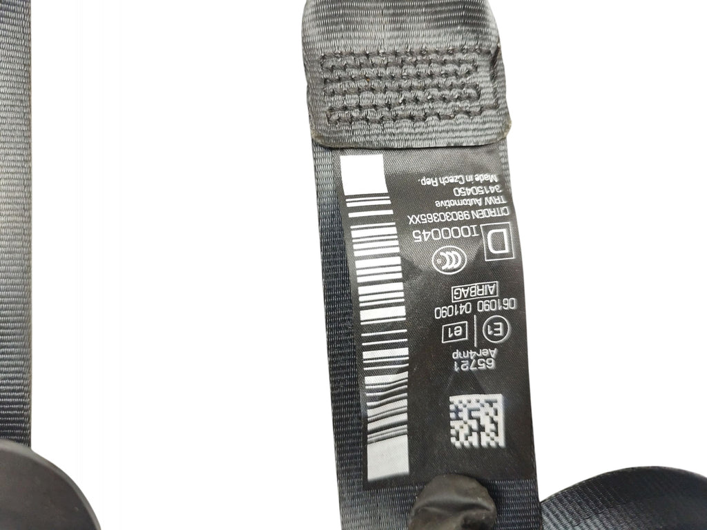 RIGHT FRONT SEAT BELT CITROEN C3 II 314150450 98030365 34157700A