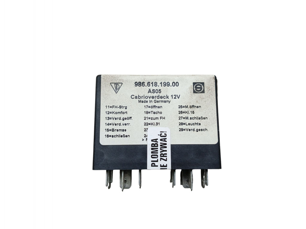 ROOF MODULE RELAY PORSCHE BOXSTER I 986 98661819900