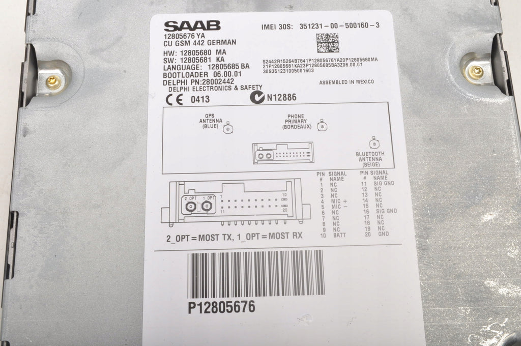 SAAB 9-3 II NAVIGATION CONTROLLER MODULE 12805676 12805676YA