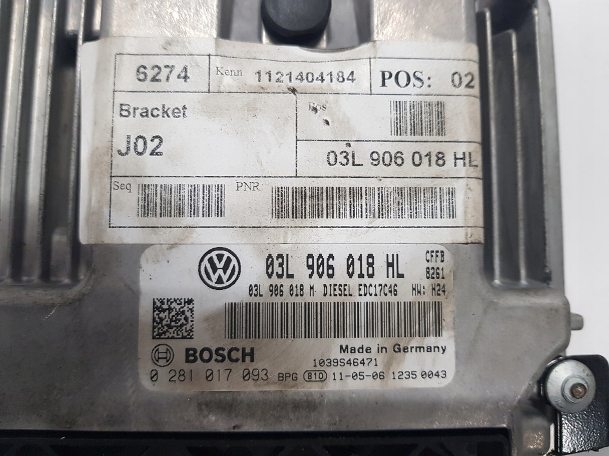SEAT ALHAMBRA 7N ENGINE CONTROLLER 2.0TDI 03L906018HL