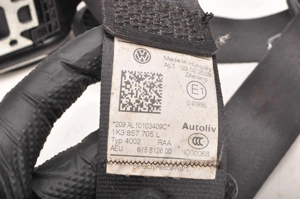 SEAT BELT LEFT FRONT VOLKSWAGEN GOLF VI 1K3857705L HB 3D