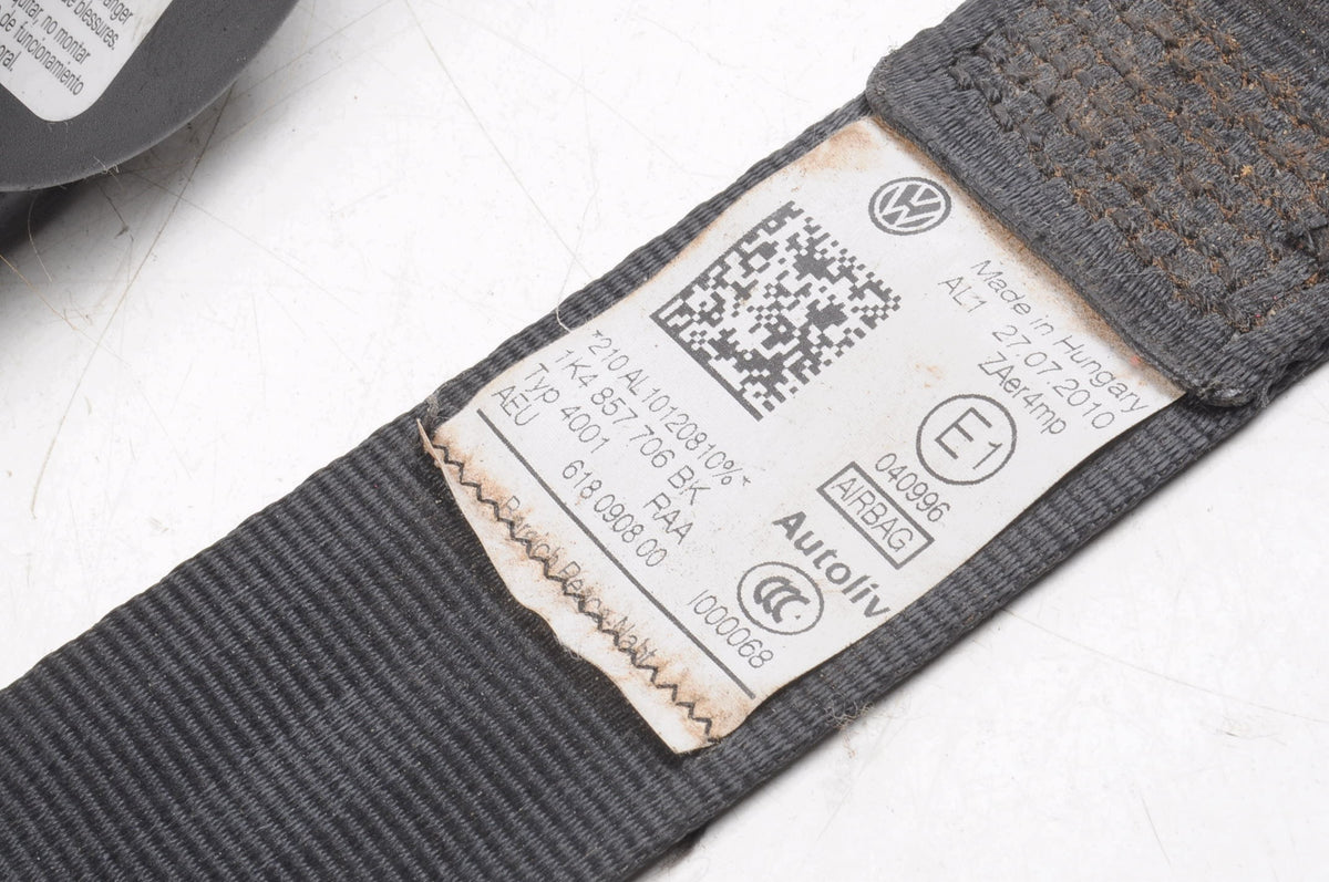 SEAT BELT RIGHT FRONT VOLKSWAGEN GOLF VI 1K4857706BK