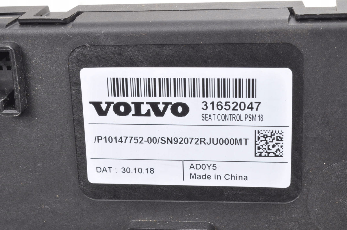 SEAT CONTROL UNIT VOLVO S60 V60 XC60 XC90 V90 S90 31652047