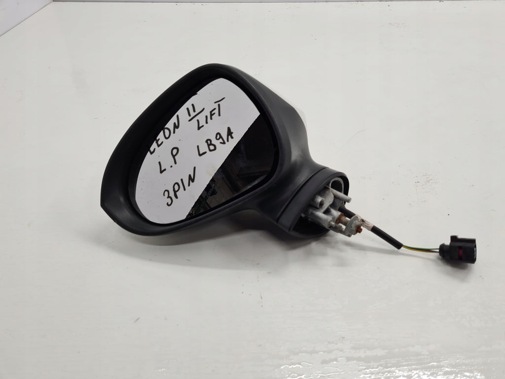 SEAT LEON II LIFT MIRROR LEFT 3PIN LB9A ENGLISHMAN
