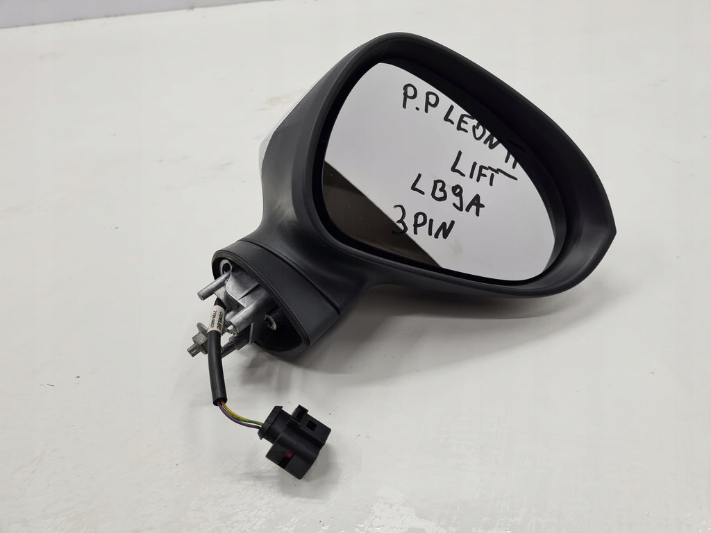 SEAT LEON II LIFT MIRROR RIGHT 3PIN LB9A ENGLISH