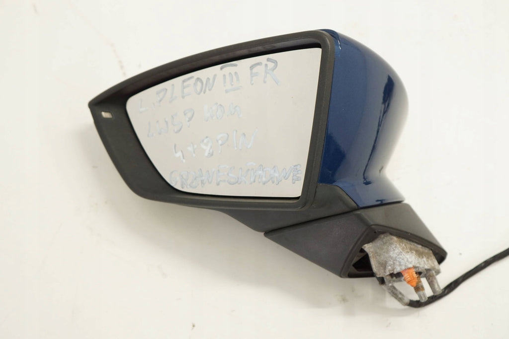 SEAT LEON III 15R MIRROR LEFT 12PIN 8+4PIN LW5P ENGLISH