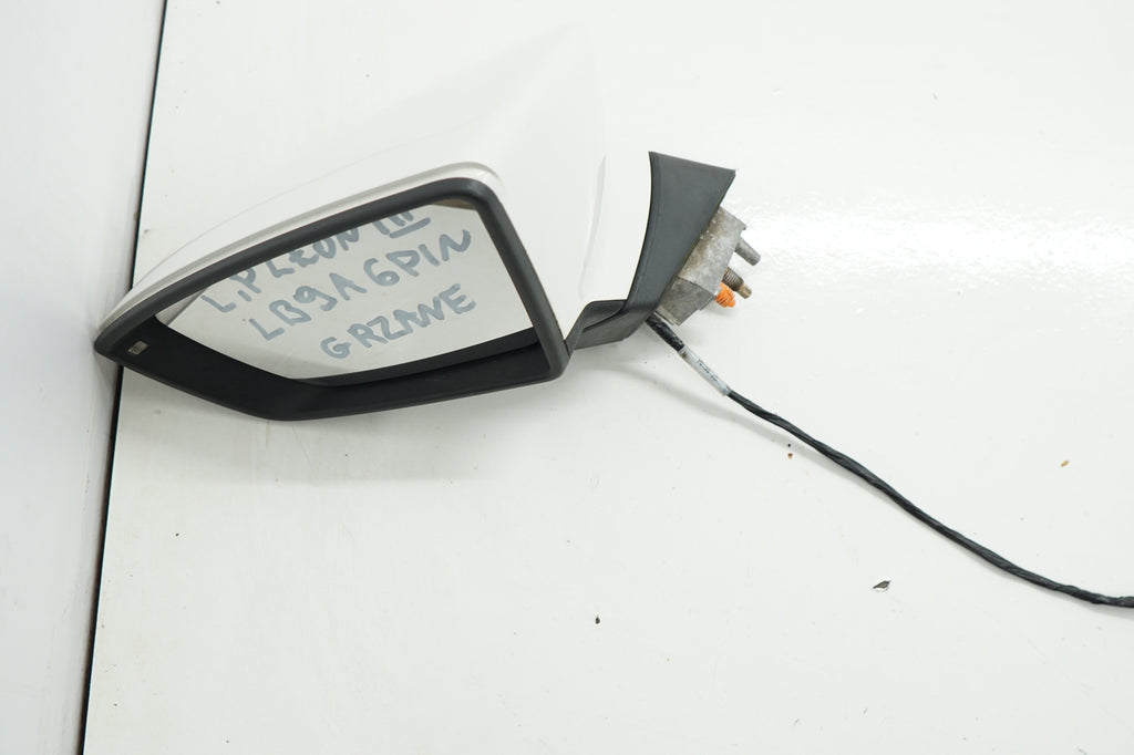 SEAT LEON III 15R MIRROR LEFT 6PIN LB9A ANGLIK UK