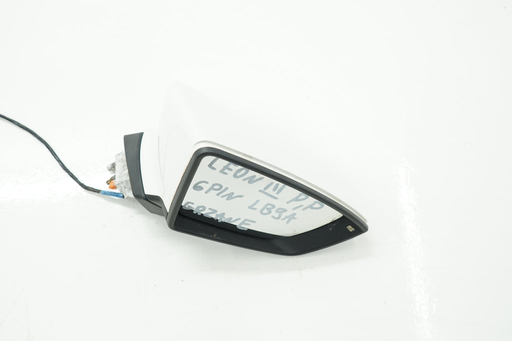 SEAT LEON III 15R MIRROR RIGHT 6PIN LB9A ANGLIK UK