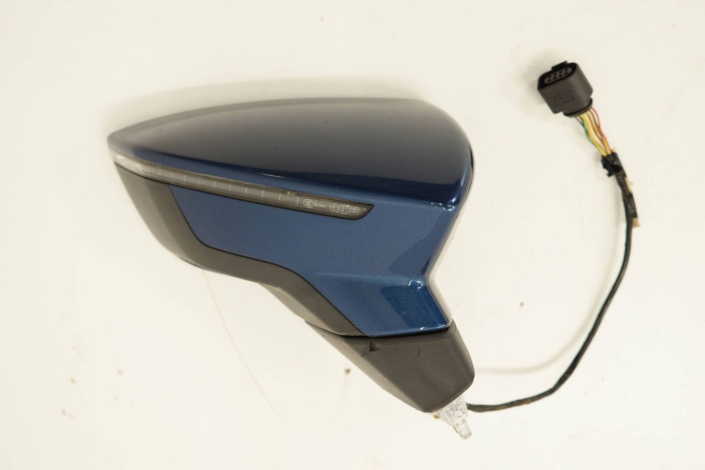 SEAT LEON III 15R MIRROR RIGHT 8PIN LW5P ENGLISH