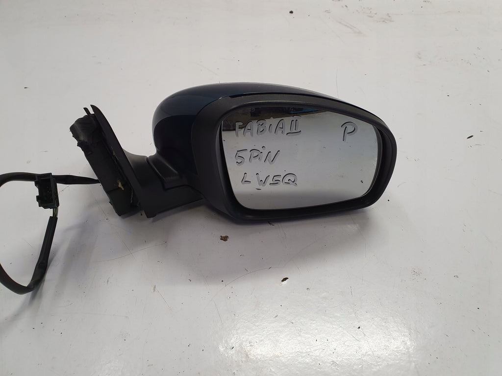 SKODA FABIA II LIFT MIRROR RIGHT 5PIN LW5Q