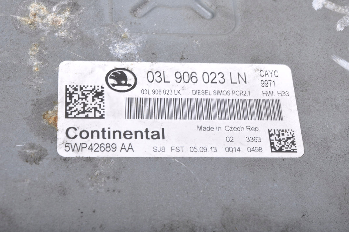 SKODA FABIA II RAPID 1.6 TDI COMPUTER ENGINE DRIVER 03L906023LN