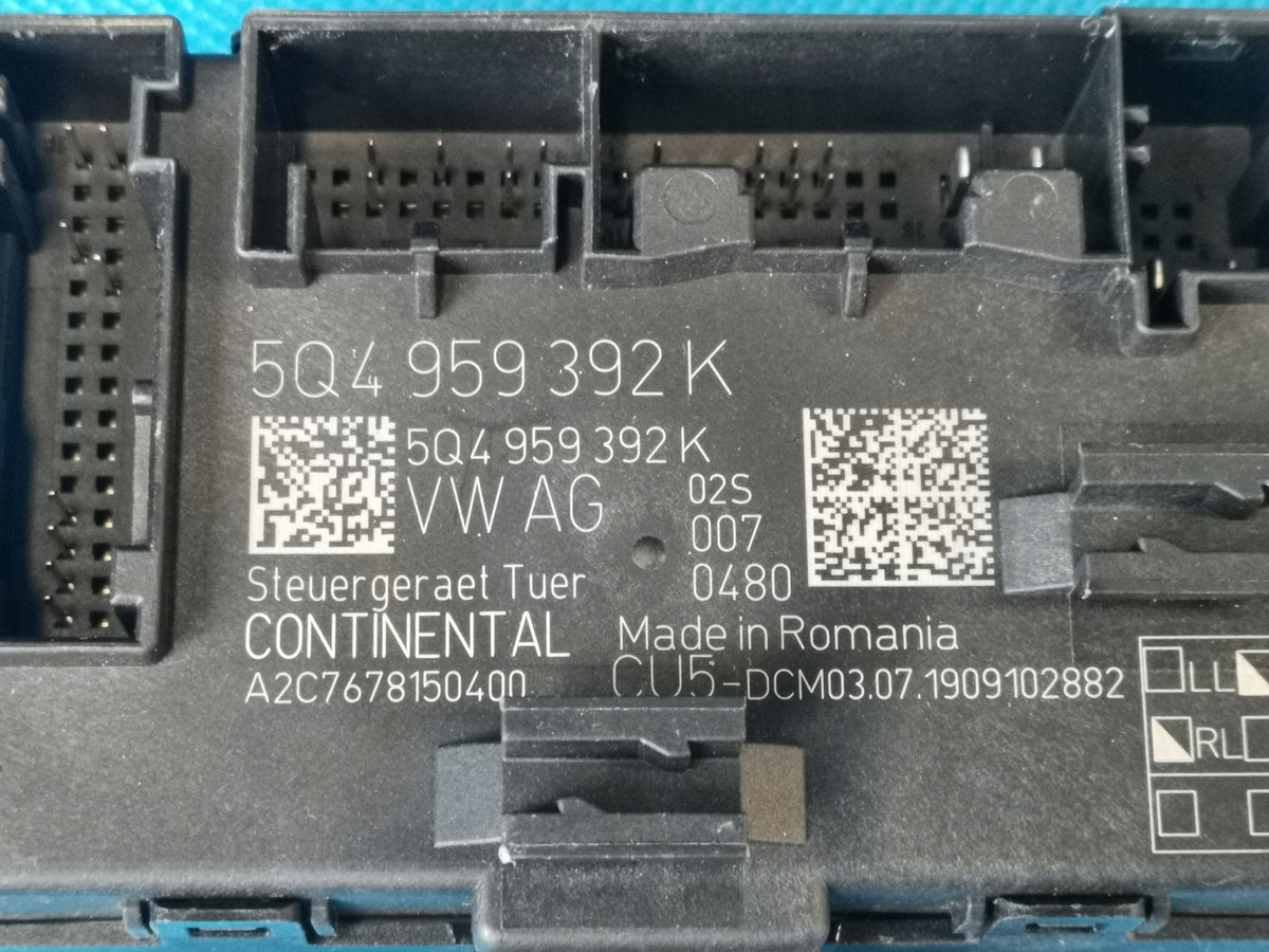 SKODA OCTAVIA 3 III LIFT 2020R 2.0TDI DOOR MODULE RIGHT FRONT 5Q4959392K