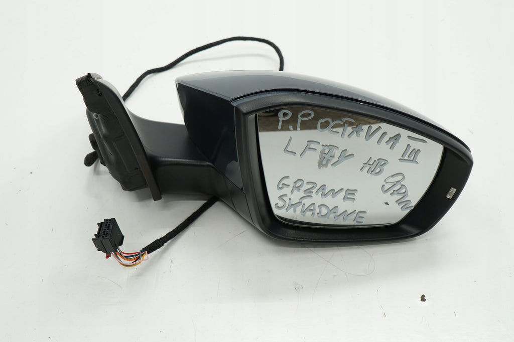 SKODA OCTAVIA III 16R MIRROR RIGHT 9PIN LF7Y ANGLIK UK