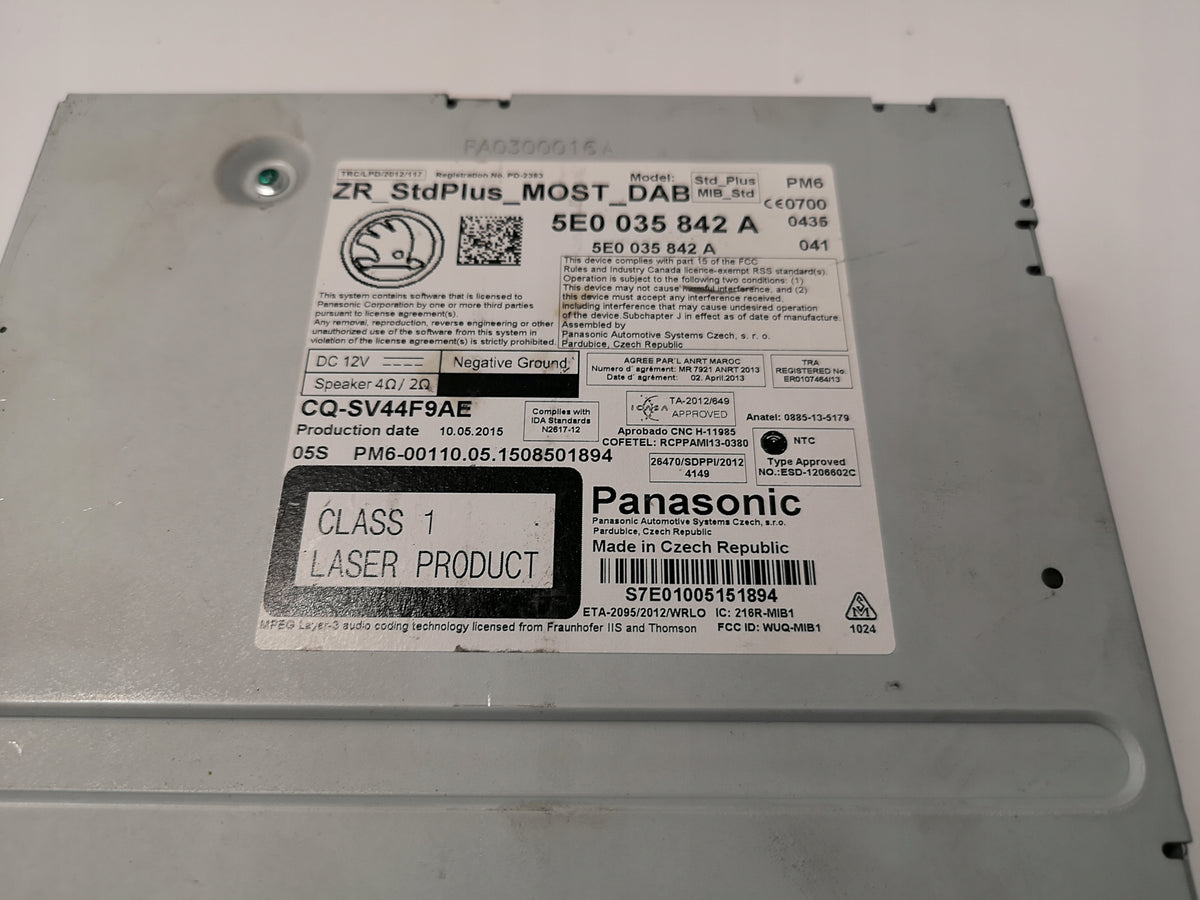 SKODA OCTAVIA III CARD READER SD MULTIMEDIA 5E0035842A