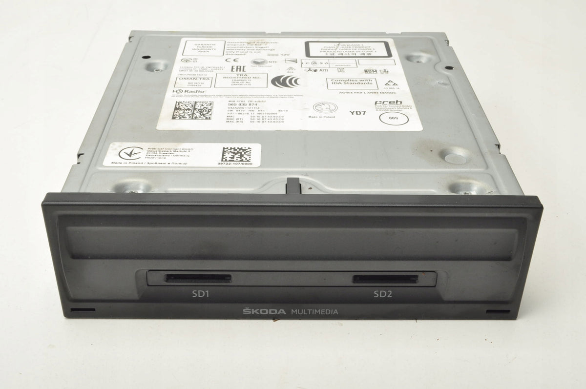 SKODA OCTAVIA III LIFT NAVIGATION PLATE READER 565035874
