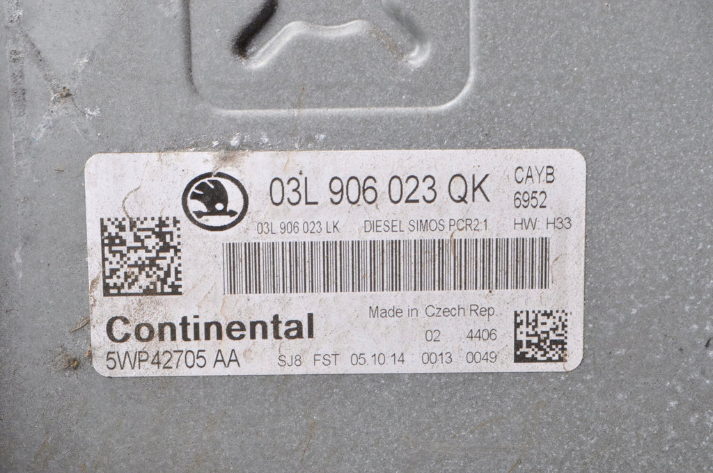 SKODA RAPID 1.6 TDI 90KM COMPUTER ENGINE CONTROLLER 03L906023QK