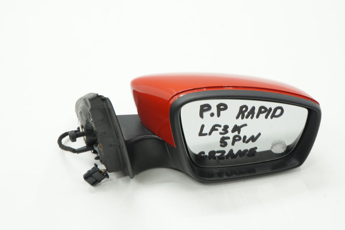 SKODA RAPID SPACEBACK 13R MIRROR RIGHT 5PIN LF3K ANGLIK UK