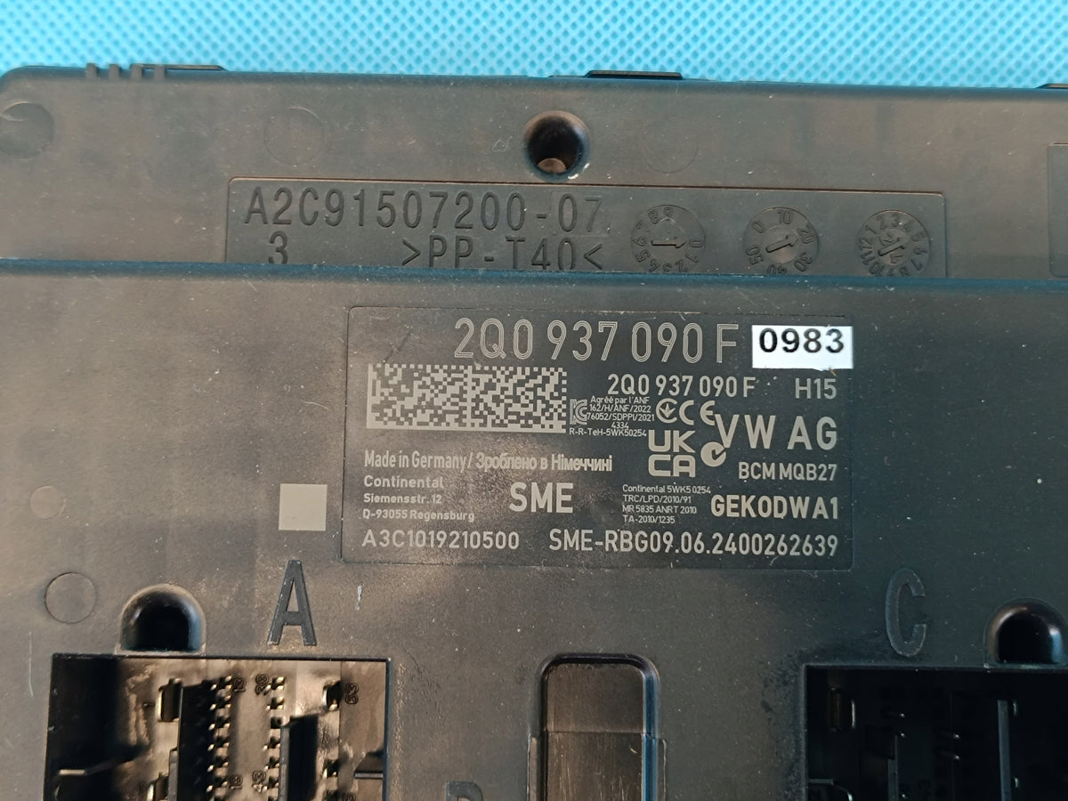 SKODA SCALA LIFT 1.0 TSI 85KW 2024 R COMFORT MODULE 2Q0937090F