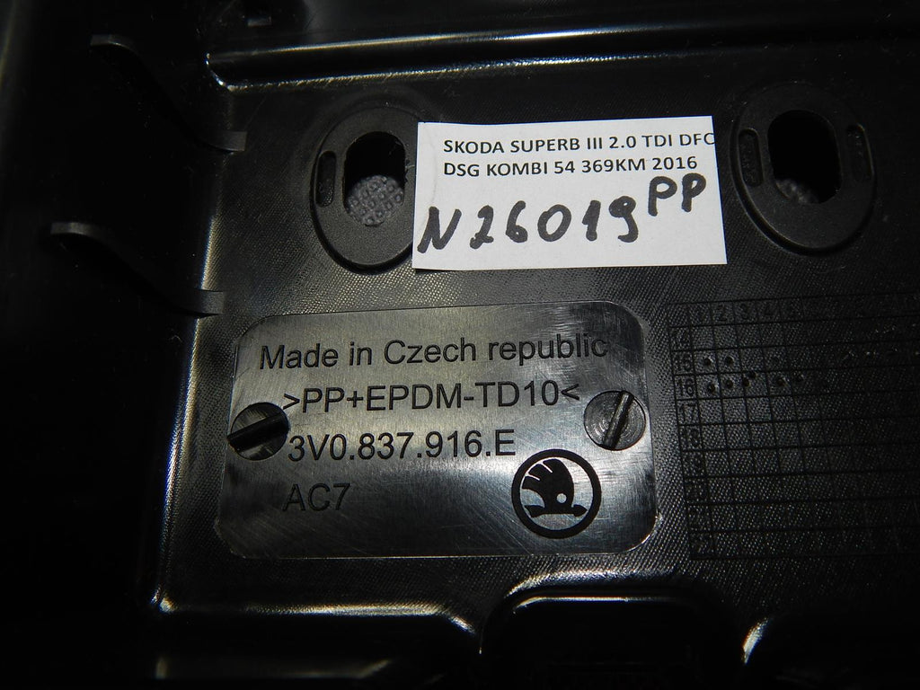 SKODA SUPERB 3V DOOR CAP PP 3V0837916E