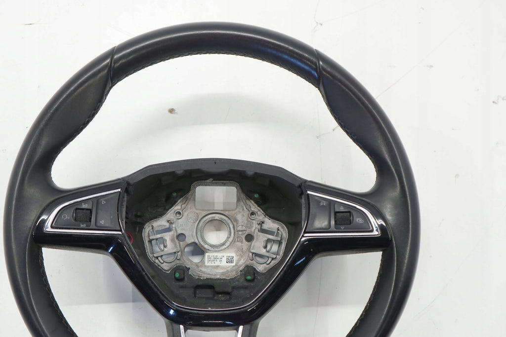 SKODA SUPERB III 15R STEERING WHEEL LEATHER MULTI BLACK 3V0419091L