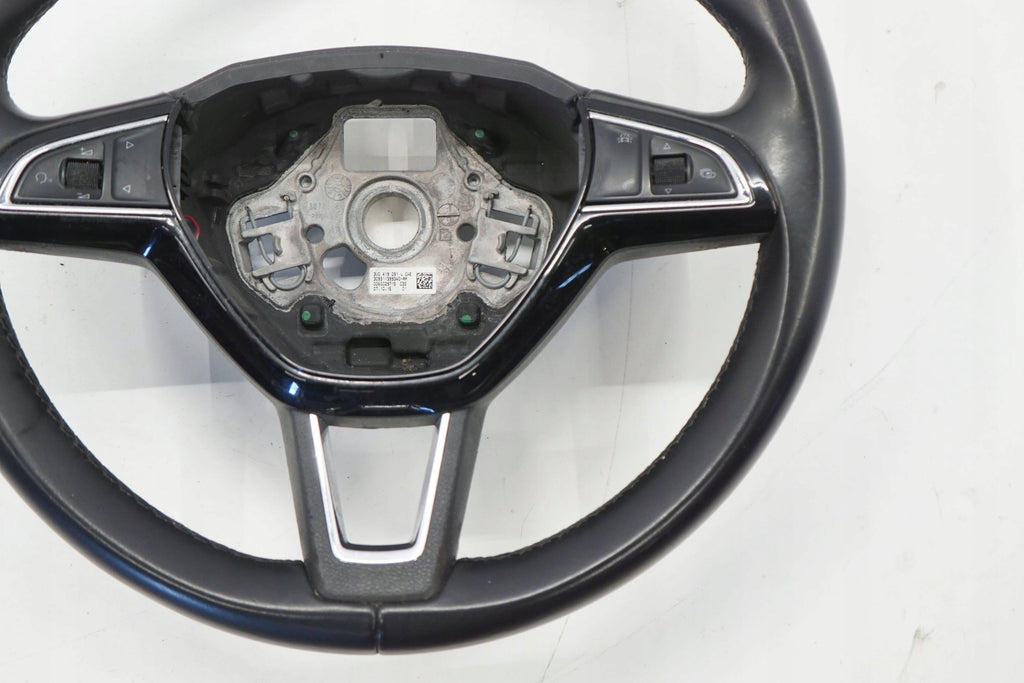 SKODA SUPERB III 15R STEERING WHEEL LEATHER MULTI BLACK 3V0419091L