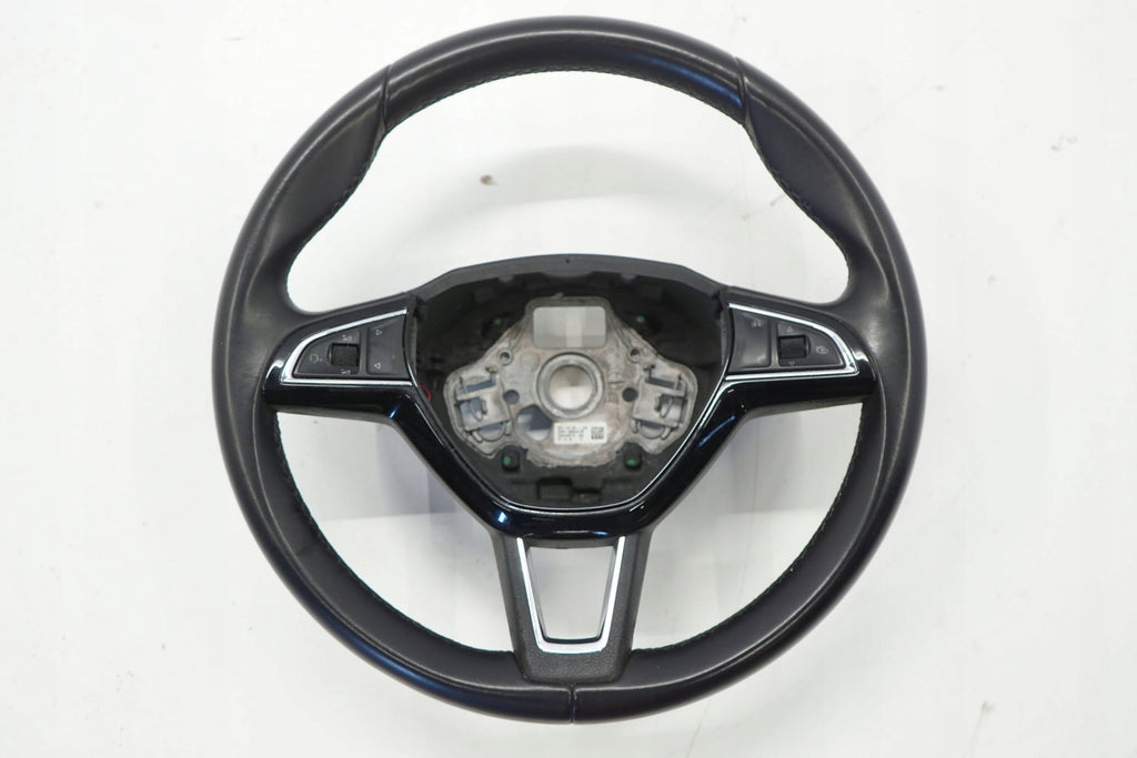 SKODA SUPERB III 15R STEERING WHEEL LEATHER MULTI BLACK 3V0419091L