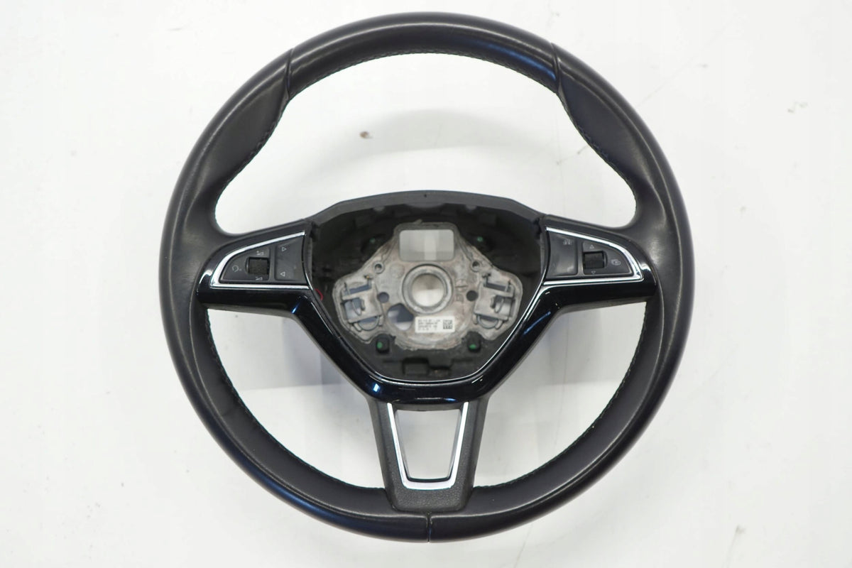 SKODA SUPERB III 15R STEERING WHEEL LEATHER MULTI BLACK 3V0419091L