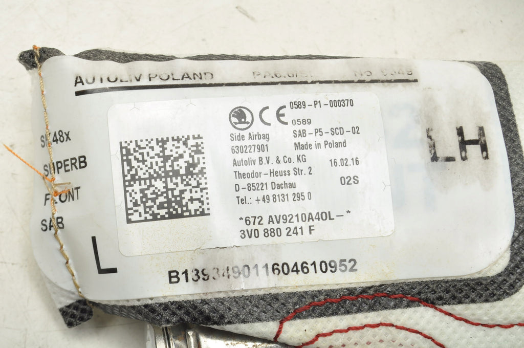 SKODA SUPERB III AIRBAG SEAT AIRBAG LEFT 3V0880241F