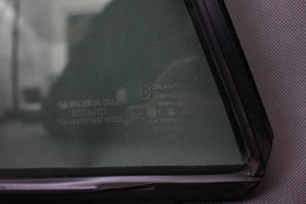 SUBARU OUTBACK DOOR GLASS LEFT REAR AS2 ORG 2009R