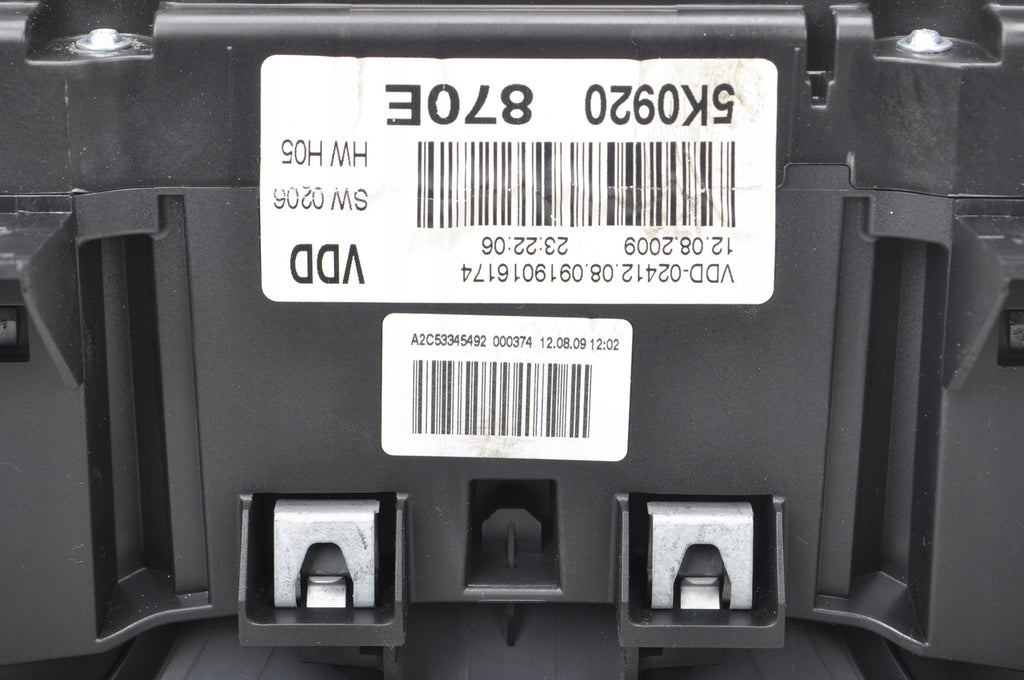 VOLKSWAGEN GOLF VI 2.0 TDI COUNTER CLOCKS 5K0920870E EUROPE