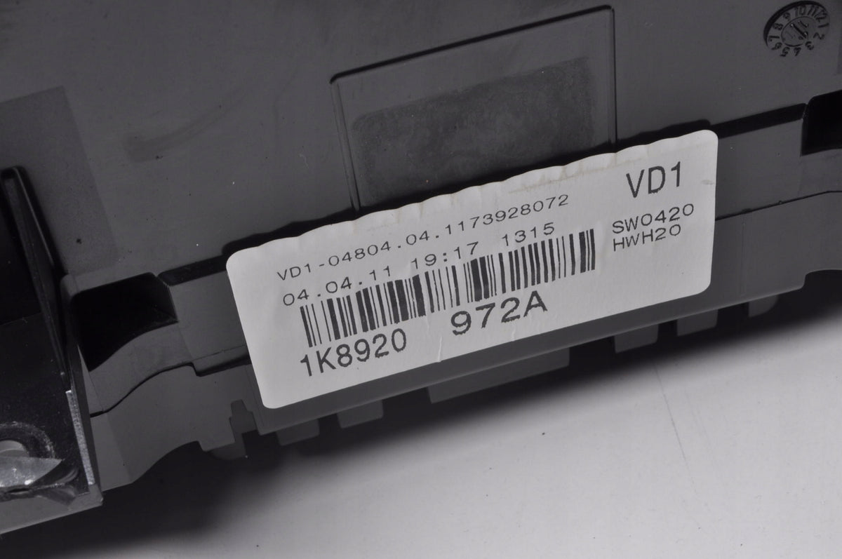 VOLKSWAGEN SCIROCCO III 2.0 TDI 140KM COUNTER CLOCKS 1K8920972A UK