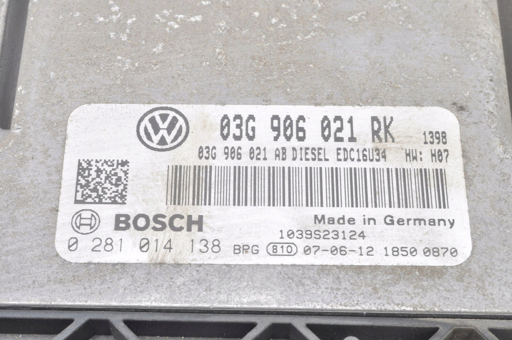 VOLKSWAGEN TOURAN I 1.9 TDI 90KM COMPUTER ENGINE DRIVER 03G906021RK