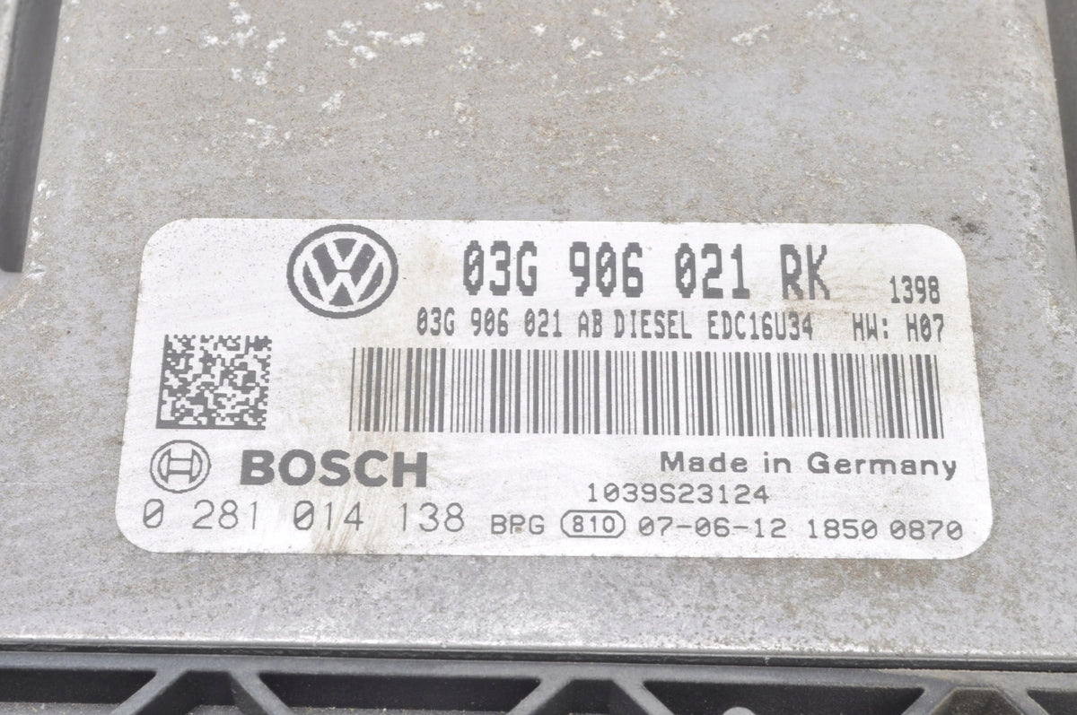 VOLKSWAGEN TOURAN I 1.9 TDI 90KM COMPUTER ENGINE DRIVER 03G906021RK