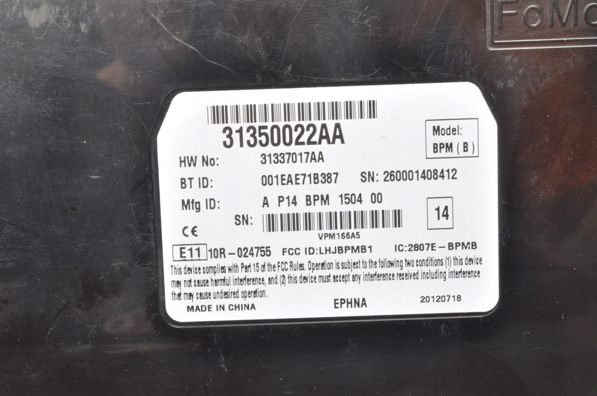 VOLVO C30 LIFT C70 II V50 BLUETOOTH RELAY MODULE 31350022