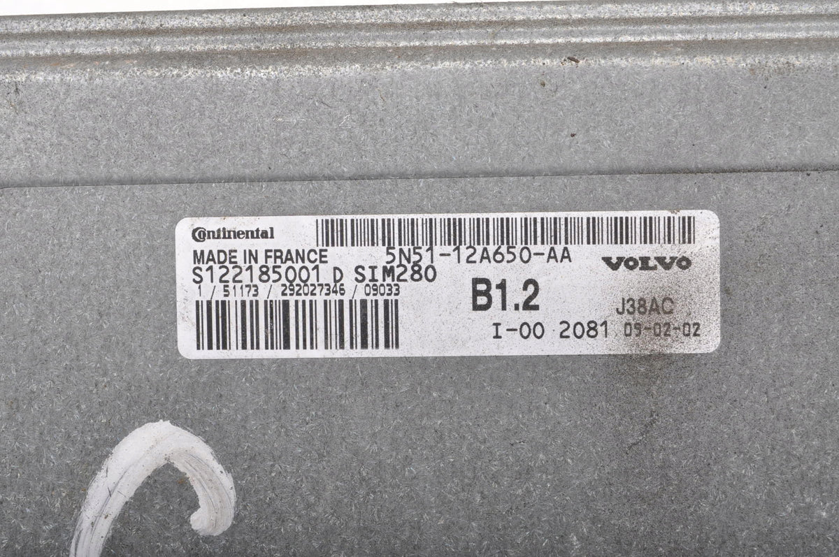 VOLVO C30 S40 1.6 ENGINE CONTROLLER 5N51-12A650-AA