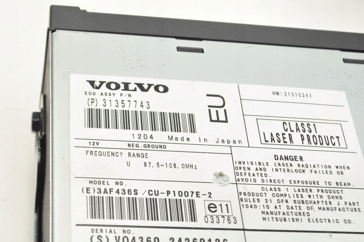 VOLVO C30 S40 II V50 C70 II 31357743 NAVIGATION PLATE READER