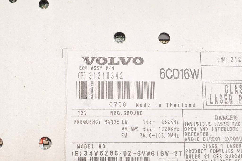 VOLVO C30 S40 II V50 C70 II RADIO 31210342